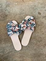 Pantoletten H&M Rosa bunt Sandalen Schlappen Schuhe Schleife Hessen - Lorsch Vorschau
