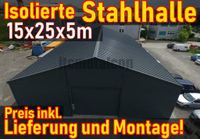 15x25x5m Isolierte Stahlhalle - Gewerbehalle Werkstatthalle NEU Sachsen - Freiberg Vorschau