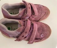 Bama Halbschuhe 27 Veloursleder Klettverschluss rosa mitHerzchen Niedersachsen - Osnabrück Vorschau