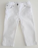 Topolino Mädchen Sommer  Shorts Capri Jeans 116 Weiss Stickerei Nordrhein-Westfalen - Arnsberg Vorschau