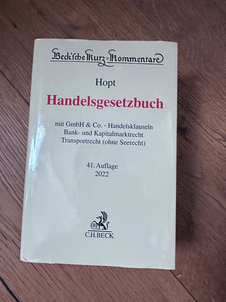 Hopt, HGB Kommemtar, 41. Auflage 2022, Handelsgesetzbuch in Nürnberg (Mittelfr)