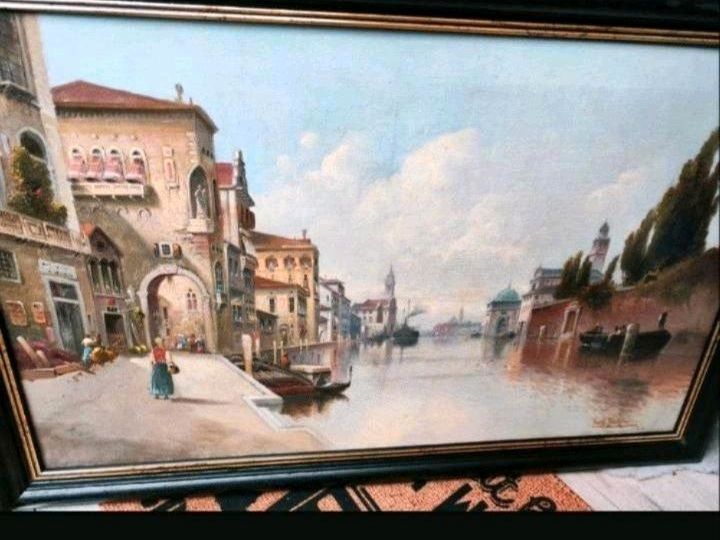 Karl Kaufmann Gemälde Venedig Scenerie signiert Top Bild Öl in Gelsenkirchen