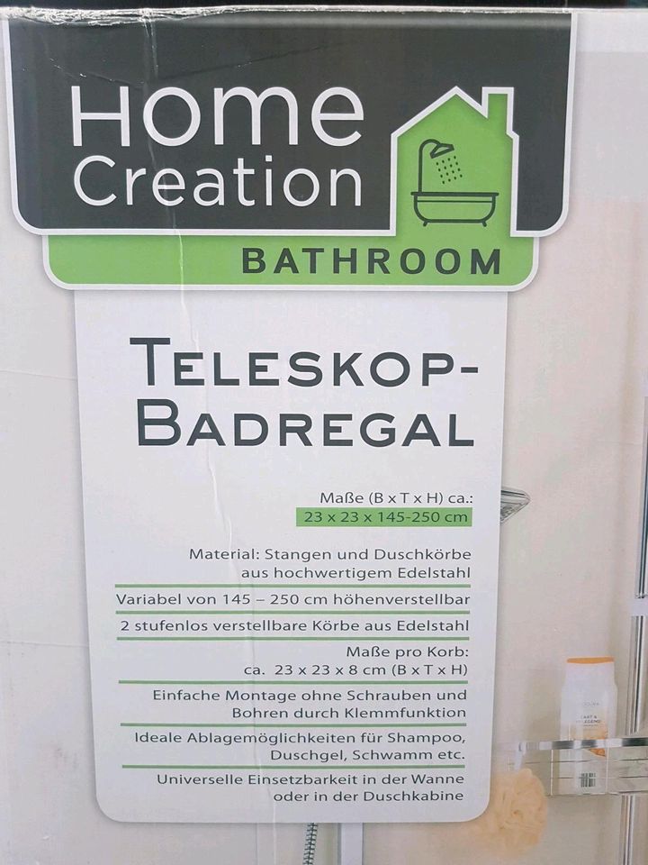 Home Creation ☆ Teleskop Badregal ☆ Duschregal ☆ NEU OVP in  Nordrhein-Westfalen - Ostbevern | Badezimmer Ausstattung und Möbel | eBay  Kleinanzeigen ist jetzt Kleinanzeigen