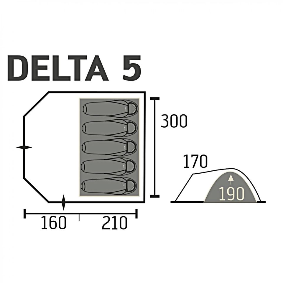 Portal Delta 5 • 5-Personen Kuppel-Zelt mit Vorraum 35007 in Bocholt