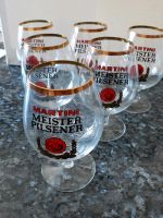 6 Gläser Martini Meister Pilsener 0,4 l unbenutzt Vintage Sammler Bayern - Heroldsbach Vorschau