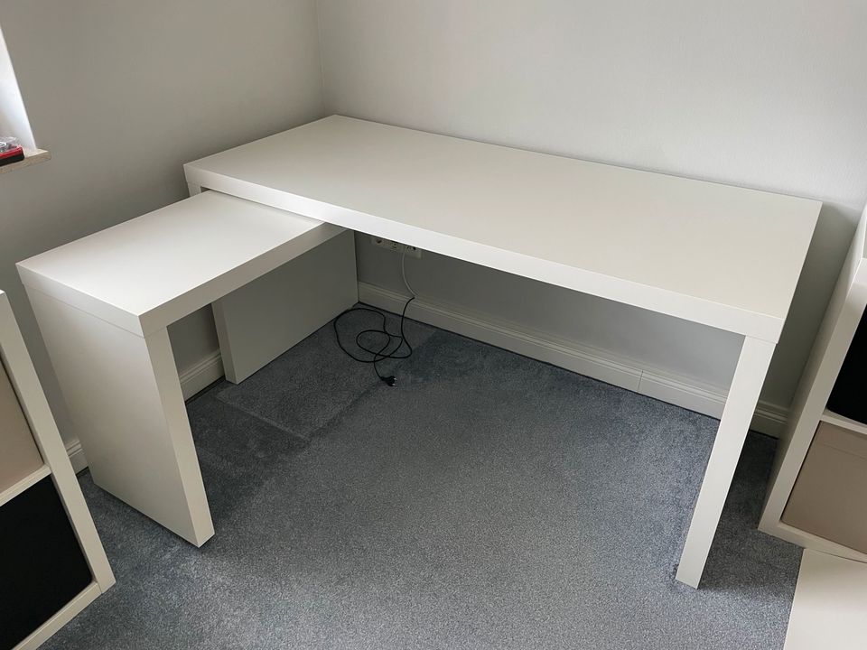 Ikea Malm Schreibtisch Tisch Büro office weiß Maße: 151x65x73 in Hohenwarsleben