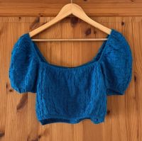 Zara Bluse Crop Top Oberteil T-Shirt royalblau blau Puffärmel Dresden - Striesen-Ost Vorschau