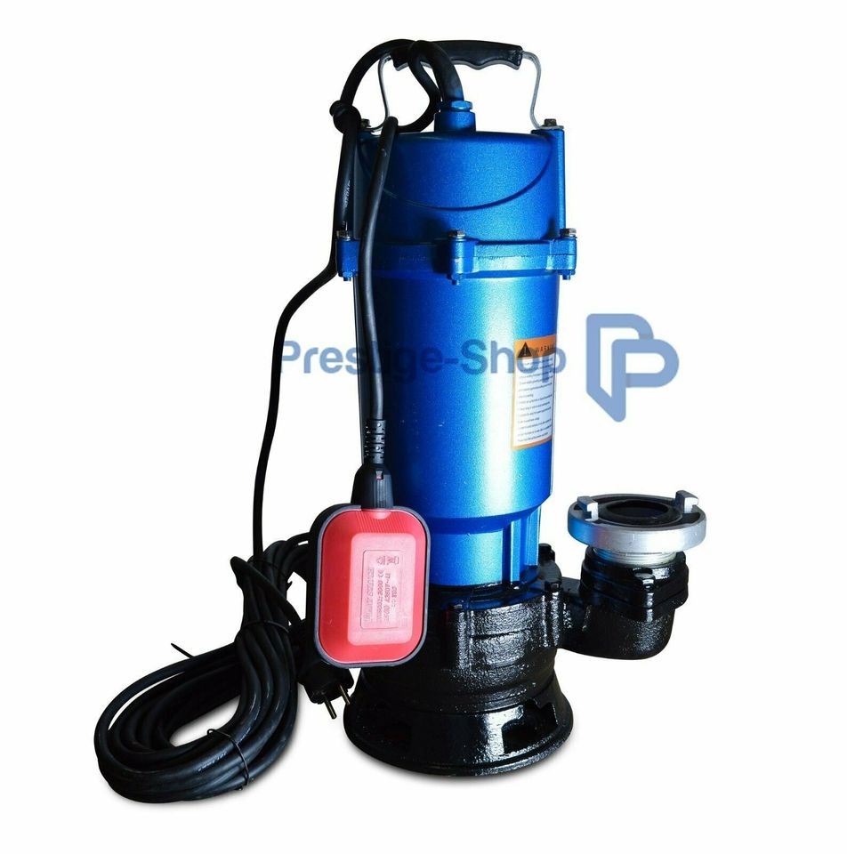 Profi Fäkalienpumpe Tauchpumpe Schmutzwasserpumpe 2 Tülle 1,5kW Cutter  600l/min, Schmutzwasser- / Tauchpumpen, Pumpen