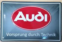 Audi Logo Werbeschild Deko Blechschild Oldtimer Garage Geschenk Bielefeld - Bielefeld (Innenstadt) Vorschau