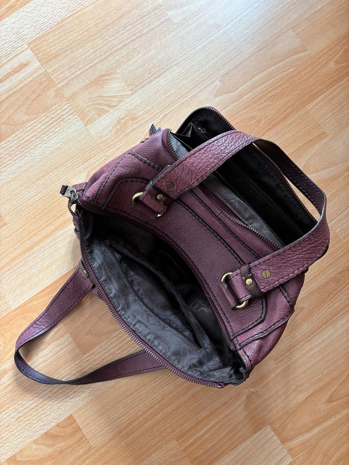 Fossil Tasche Aubergine in Haby