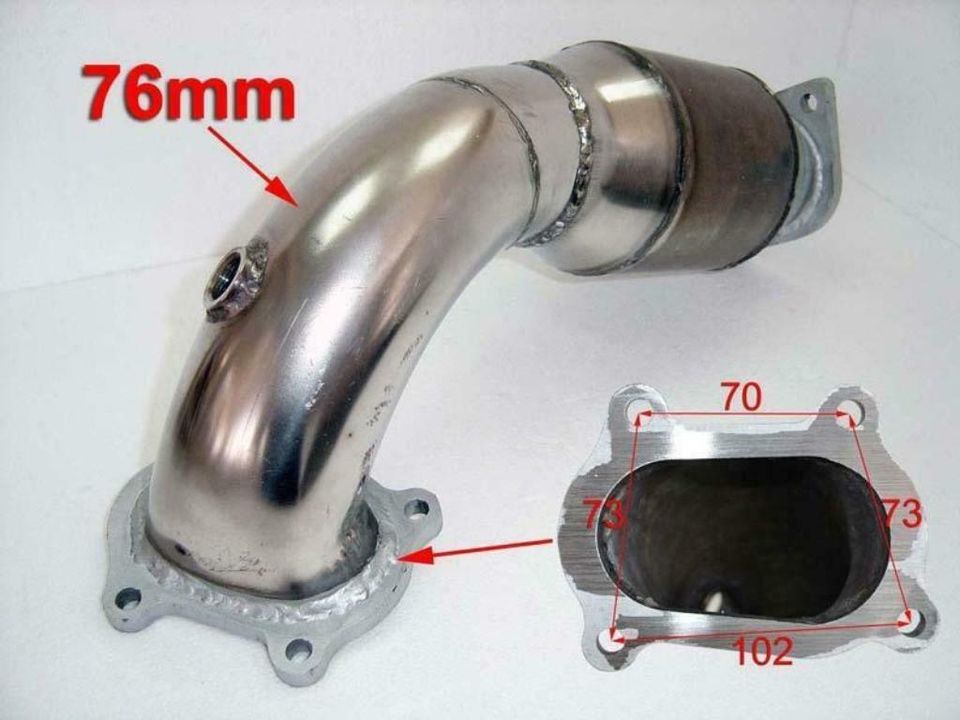 Fiat 500-Punto 07- Alfa Romeo 07- Auspuff Downpipe mit HJS 200kat in Löcknitz