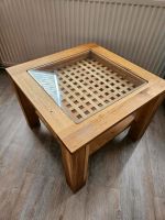 Massivholz Tisch 60x60cm 45cm/h mit Glasplatte Nordrhein-Westfalen - Lage Vorschau