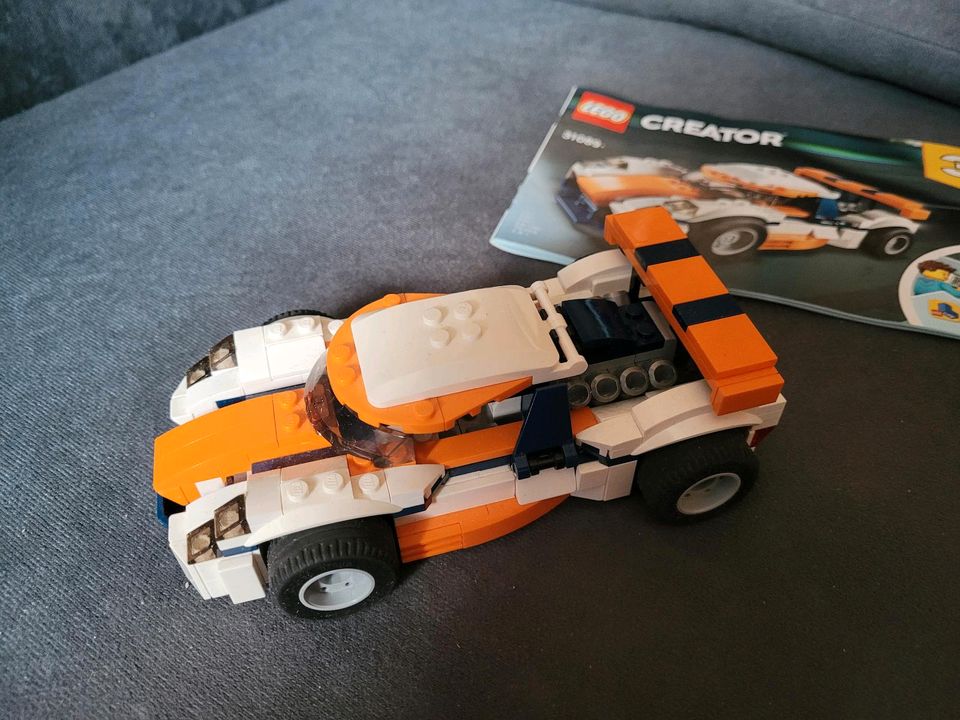 Lego 31089 Creator 3 in 1 Sportwagen, Rennwagen, Boot in Arendsee (Altmark)