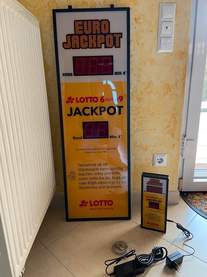 Lotto Jackpot Display Digital Neu in OVP in Eberdingen