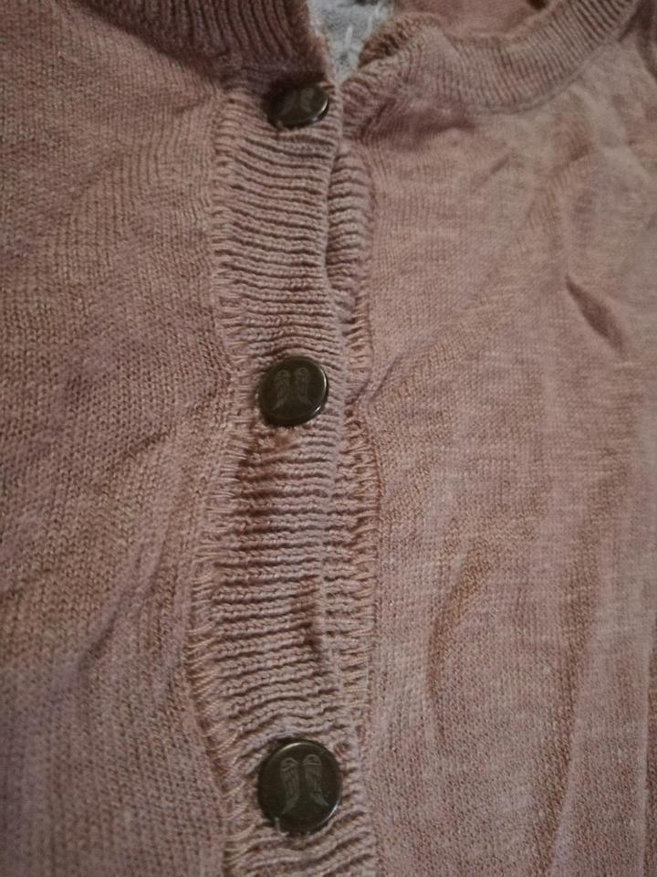 Bérénice Designer Leinen Modal Henley Pullover altrosa XS 34 in Dresden