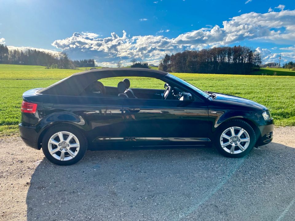 Audi A3 Cabrio S-Line in komplett schwarz in Siegsdorf