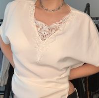 Tunika Bluse Vintage Häkelspitze Durchsichtig creme beige 40 Pankow - Prenzlauer Berg Vorschau