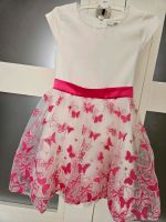 Kleid festlich Happy Girls Gr.128 weiß pink Schmetterling Brandenburg - Finsterwalde Vorschau