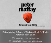 2x Konzertkarten Peter Maffay farewell tour 2024 Findorff - Findorff-Bürgerweide Vorschau