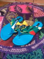 Escada Design Sommer Hippie boho Ibiza Sandalen zehentreter Leder Nürnberg (Mittelfr) - Aussenstadt-Sued Vorschau