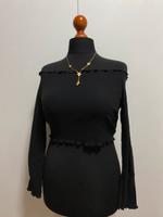 Elegantes schulterfreies bauchfreies top Damen schwarz langarmNeu Dresden - Striesen-Ost Vorschau