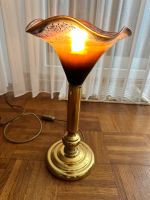 Messinglampe Tischlampe mit Glasschirm Hessen - Gernsheim  Vorschau