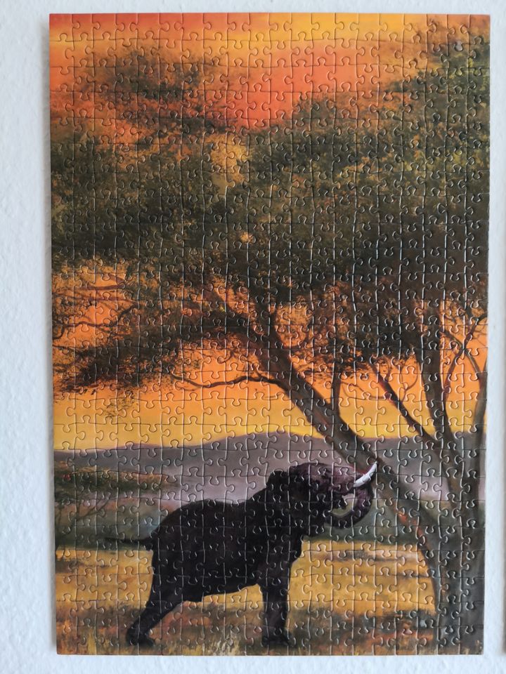 3-teiliges 2000-tlg. Puzzle Wandbild Afrika Savanne Giraffen in Leipzig