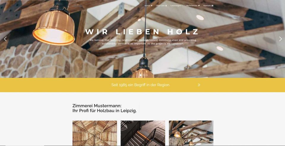 Homepage, Webseiten für Schreiner, Zimmerei, Tischler in Leipzig