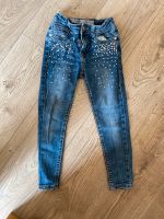 Skinny Jeans mit Glitzer Steinen Gr.116 Bayern - Villenbach Vorschau