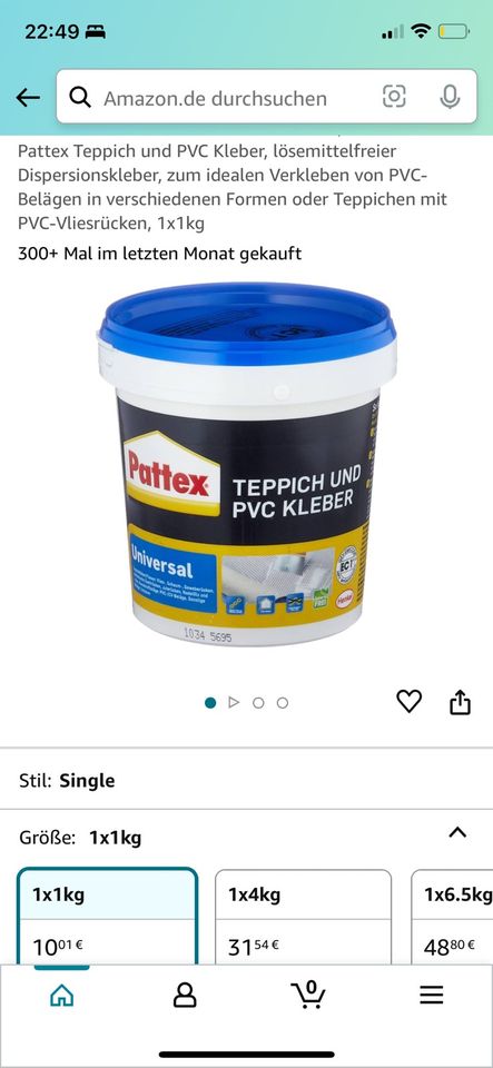 Teppich PVC  klebr in Frankfurt am Main