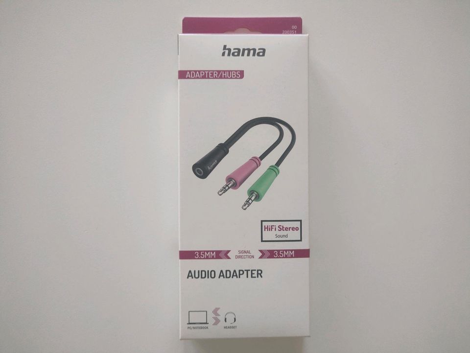 HAMA Adapter hubs audio 3,5mm Hifi stereo in München