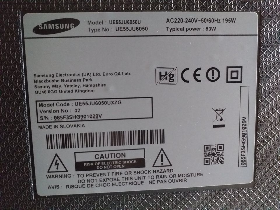 Samsung TV UE55JU6050 in Laubach (Eifel)