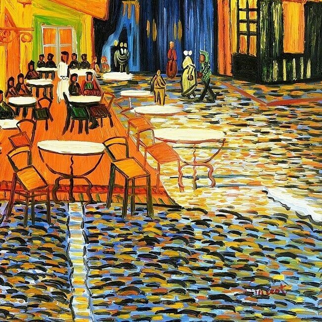 Vincent van Gogh - Nachtcafe k98978 90x120cm Ölbild handgemalt in Berlin