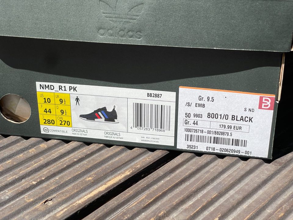 Adidas NMD R1 Tri Color custom schwarz black EU 44 US 10 UK 9.5 in München