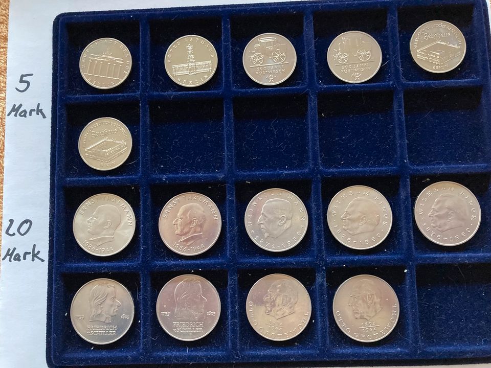 Tausch DDR Münzen 5 , 10 und 20 Mark bis 31.01.2023 in Schwerin