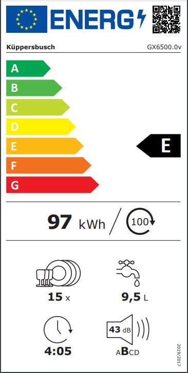 Küppersbusch GX 6500.0 V Einbau-Geschirrspüler XXL EEK: E in Simmern