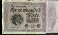 Inflation Reichsbanknote 1923 Hunderttausend 100 000 Mark Nordrhein-Westfalen - Linnich Vorschau