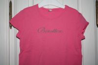 Benetton T-shirt Gr. S 120 cm 110 116 122 pink silber Logo Wandsbek - Hamburg Marienthal Vorschau