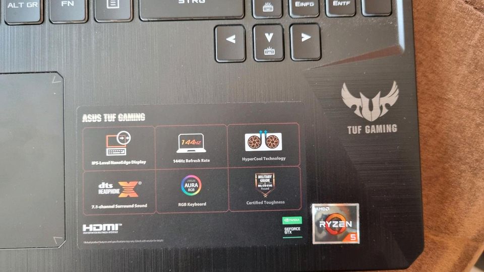 Asus Tuf Gaming Laptop Fx 505dt 15,3 Zoll in Frankfurt am Main