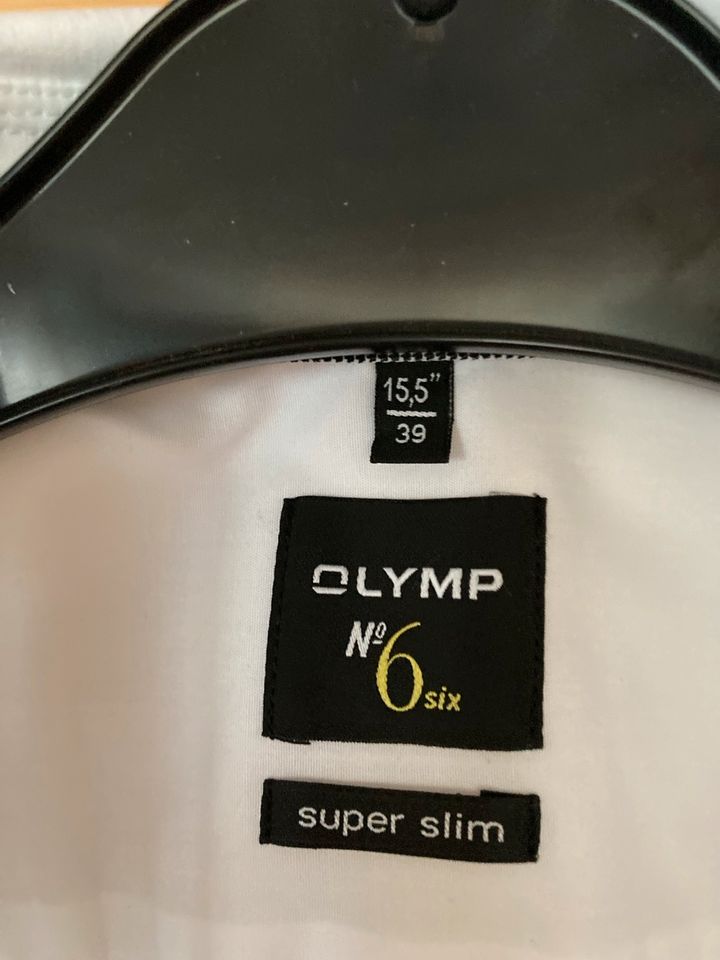 Herren Hemd von Olymp in Größe 15,5 / 39 superslim in weiß in Lennestadt