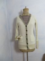 Object lange Strickjacke mit Wollanteil Bestickt Taschen S Creme Baden-Württemberg - Weingarten Vorschau