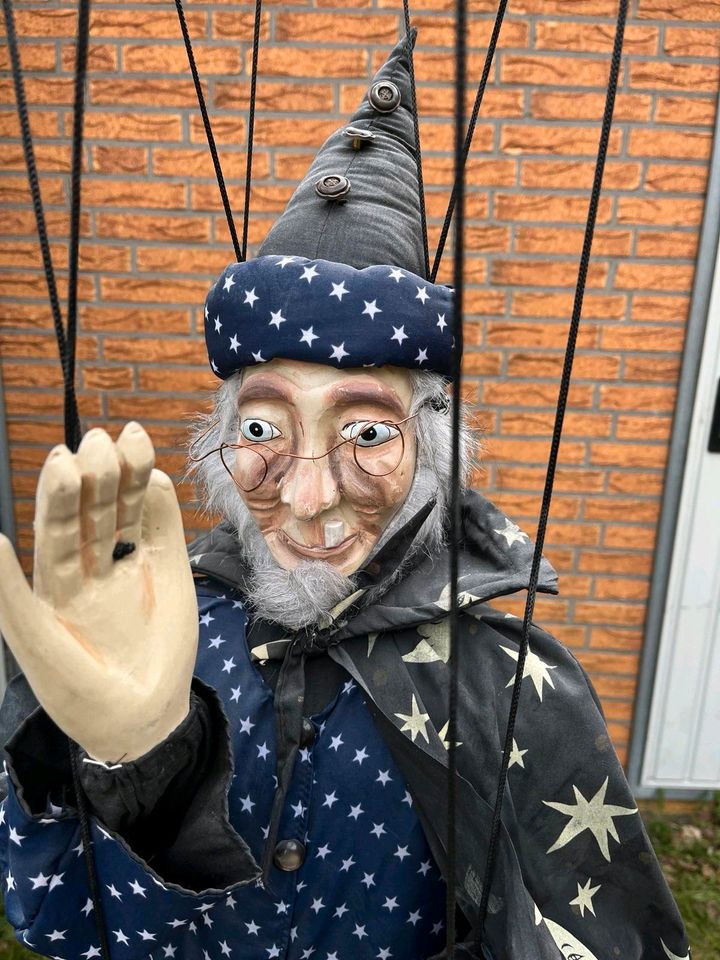Große Marionette Zauberer Merlin Retro in Faßberg