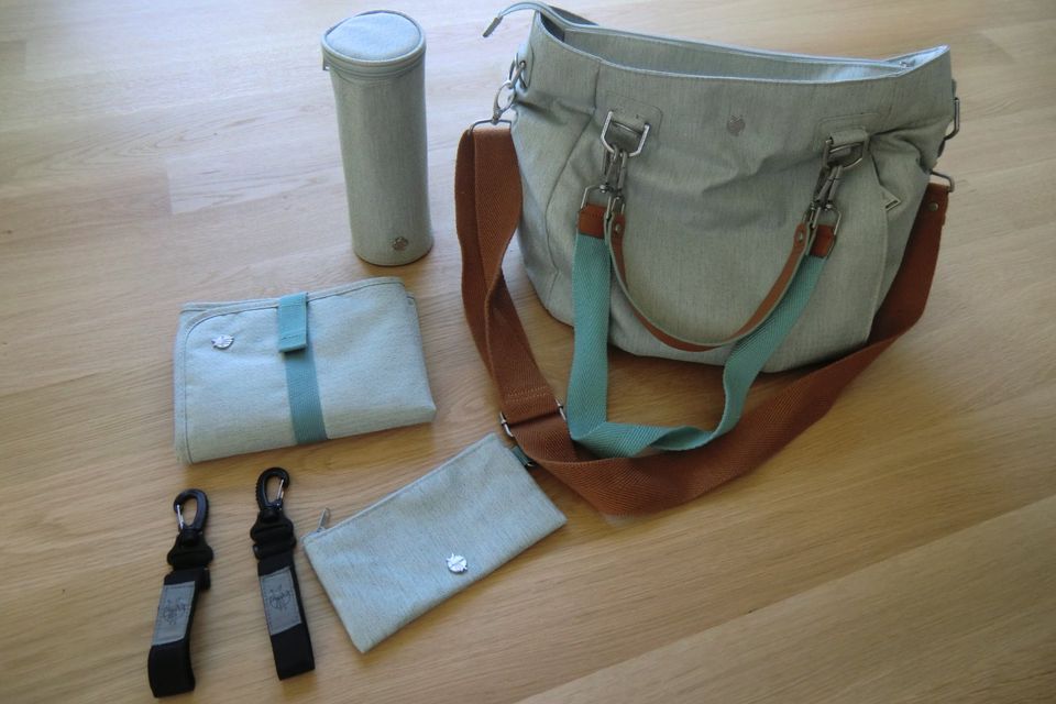 Lassig Green Label Mix 'n Match Diaper Bag, Light Grey