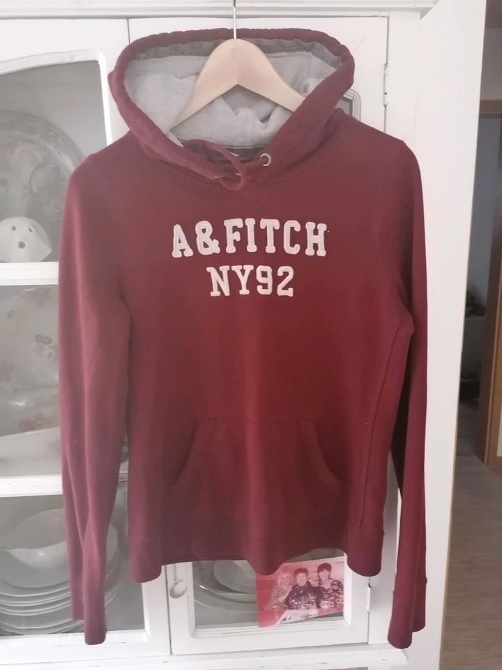 Abercrombie & Fitch Pullover, Hoodie, Kapuzenpulli, weinrot in Landshut