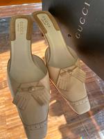 GUCCI Sabot creme beige 40 pumps Leder Originalkarton München - Bogenhausen Vorschau