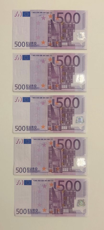 500 Euro Schein / Scheine Banknoten / Geldscheine in Siegburg