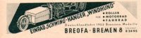 Einrad - Anhänger "Windhund" Breofa Werbung Reklame 1953 Baden-Württemberg - Steinen Vorschau