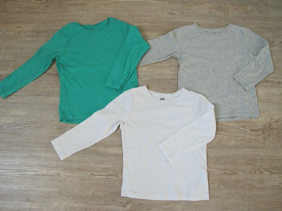 Gr. 110/116 ☆ 3 Jerseyshirts von H&M ☆ Top! in Dollern