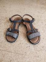 Ricosta Sandalen Leder braun mit Glitzersteinen Größe 36 Hessen - Solms Vorschau