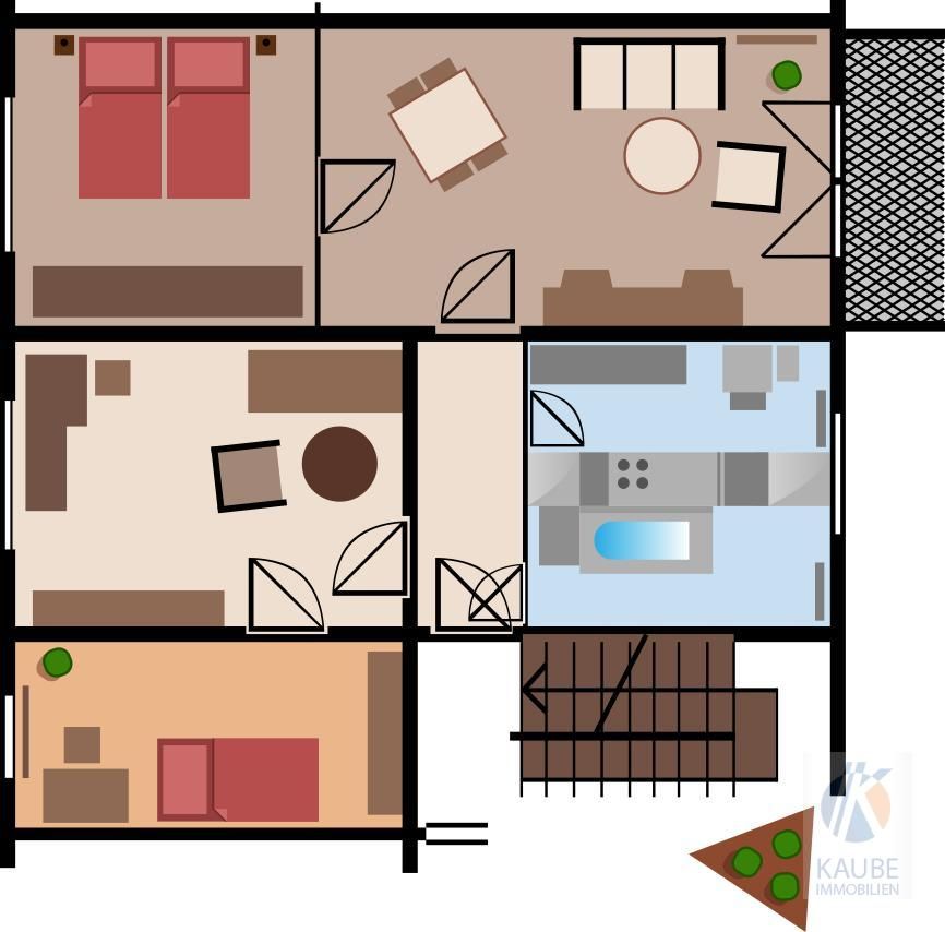 PREISWERT & GUT! Frisch renov 4-R-Whg mit Balkon im EG ab 01.10.2023 zu vermieten in Großenhain